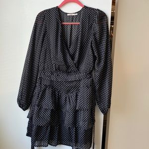 Francesca’s long sleeve polka dot dress